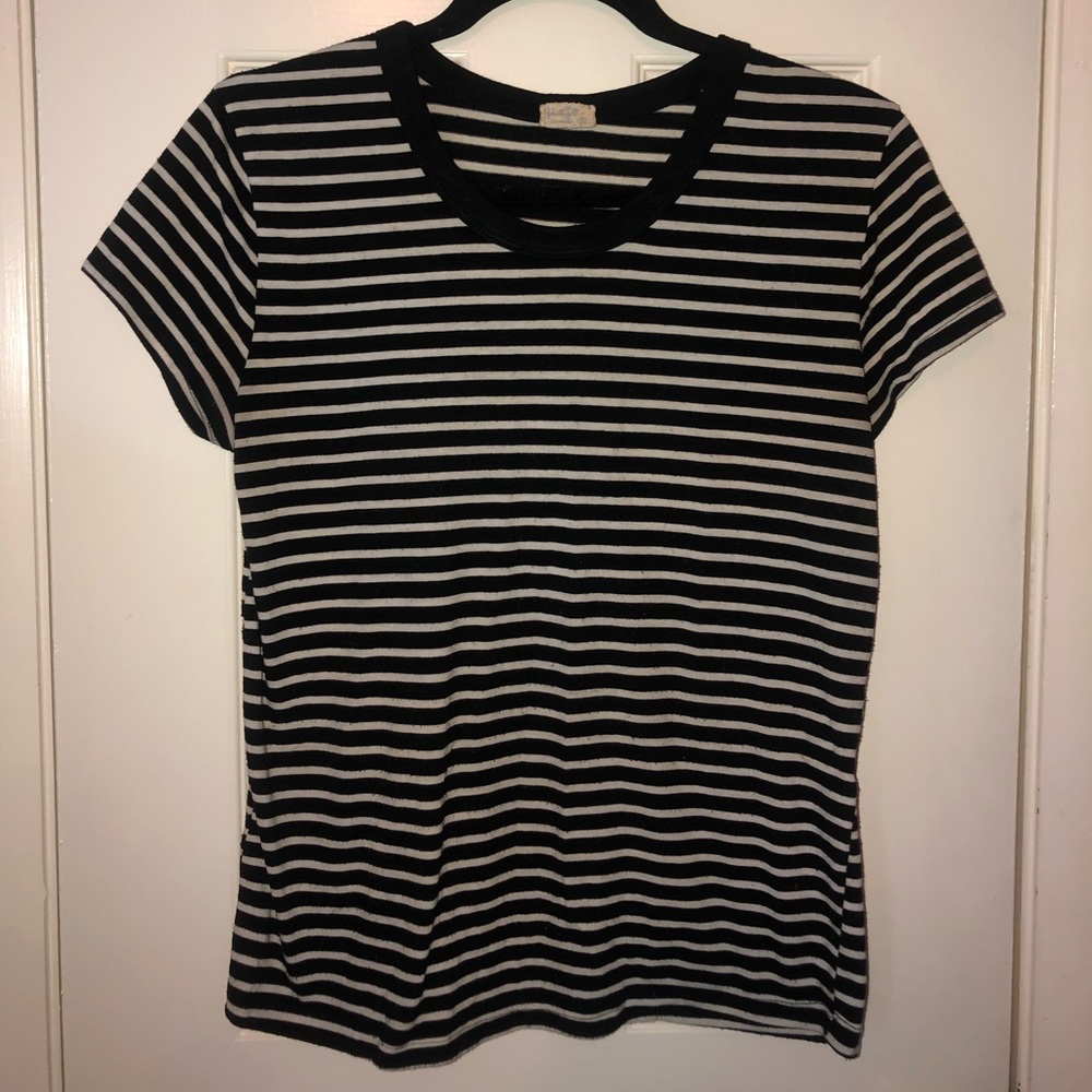 Brandy Melville Navy Striped T-Shirt
